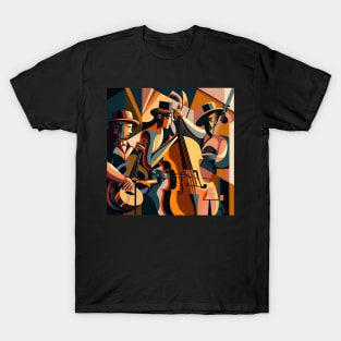 Abstract Art - men playing JAZZ T-Shirt